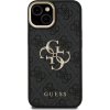 Guess PU 4G Metal Logo Stand Camera Frame Zadní Kryt pro iPhone 13 Black
