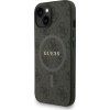 Guess PU Leather 4G Colored Ring Strap MagSafe Zadní Kryt pro iPhone 13 Black