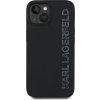 Karl Lagerfeld 3D Rubber Glitter Logo Zadní Kryt pro iPhone 13 Black