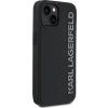 Karl Lagerfeld 3D Rubber Glitter Logo Zadní Kryt pro iPhone 13 Black