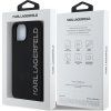 Karl Lagerfeld 3D Rubber Glitter Logo Zadní Kryt pro iPhone 13 Black
