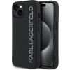 Karl Lagerfeld 3D Rubber Glitter Logo Zadní Kryt pro iPhone 13 Black