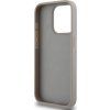 DKNY PU Leather Repeat Pattern Tonal Stripe Zadní Kryt pro iPhone 14 Pro Beige