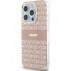 DKNY PC/TPU Repeat Pattern Tonal Stripe Magsafe Zadní Kryt pro iPhone 14 Pro Pink