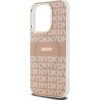 DKNY PC/TPU Repeat Pattern Tonal Stripe Magsafe Zadní Kryt pro iPhone 14 Pro Pink