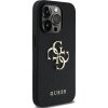 Guess PU Grained 4G Metal Logo Zadní Kryt pro iPhone 14 Pro Black
