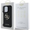 Guess PU Grained 4G Metal Logo Zadní Kryt pro iPhone 14 Pro Black