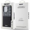 DKNY PU Leather Repeat Pattern Card Pocket Zadní Kryt pro iPhone 14 Pro Black