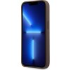 Guess PU 4G Metal Logo Zadní Kryt pro iPhone 14 Pro Brown