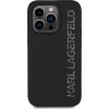 Karl Lagerfeld 3D Rubber Glitter Logo Zadní Kryt pro iPhone 14 Pro Black