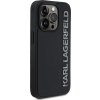 Karl Lagerfeld 3D Rubber Glitter Logo Zadní Kryt pro iPhone 14 Pro Black