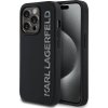 Karl Lagerfeld 3D Rubber Glitter Logo Zadní Kryt pro iPhone 14 Pro Black
