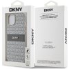 DKNY PU Leather Repeat Pattern Tonal Stripe Zadní Kryt pro iPhone 14 Beige