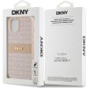 DKNY PU Leather Repeat Pattern Tonal Stripe Zadní Kryt pro iPhone 14 Pink