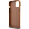 Guess PU Grained 4G Logo Stand Camera Frame Zadný Kryt pre iPhone 14 Brown