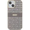 DKNY PC/TPU Repeat Pattern Tonal Stripe Magsafe Zadní Kryt pro iPhone 14 Beige