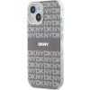 DKNY PC/TPU Repeat Pattern Tonal Stripe Magsafe Zadní Kryt pro iPhone 14 Beige