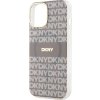 DKNY PC/TPU Repeat Pattern Tonal Stripe Magsafe Zadný Kryt pre iPhone 14 Beige