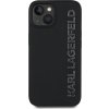 Karl Lagerfeld 3D Rubber Glitter Logo Zadní Kryt pro iPhone 14 Black
