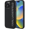 Karl Lagerfeld 3D Rubber Glitter Logo Zadní Kryt pro iPhone 15 Pro Max Black