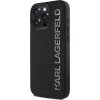 Karl Lagerfeld 3D Rubber Glitter Logo Zadní Kryt pro iPhone 15 Pro Max Black