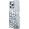 DKNY Liquid Glitter Arch Logo Zadní Kryt pro iPhone 15 Pro Max Transparent