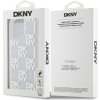 DKNY Liquid Glitter Checkered Pattern Zadní Kryt pro iPhone 15 Pro Max Transparent