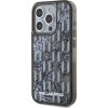 Karl Lagerfeld Liquid Glitter Monogram Gradient Zadní Kryt pro iPhone 15 Pro Max Black