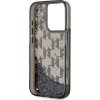 Karl Lagerfeld Liquid Glitter Monogram Gradient Zadní Kryt pro iPhone 15 Pro Max Black