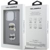 Karl Lagerfeld Grained PU K&CH Heads Zadní Kryt pro iPhone 15 Pro Max Grey