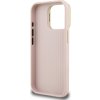 Guess PU Grained 4G Logo Stand Camera Frame Zadní Kryt pro iPhone 15 Pro Max Pink