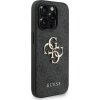 Guess PU 4G Metal Logo Strap Zadní Kryt pro iPhone 15 Pro Max Black