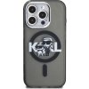 Karl Lagerfeld IML Glitter Karl and Choupette Sketch MagSafe Zadný Kryt pre iPhone 15 Pro Max Black