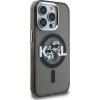 Karl Lagerfeld IML Glitter Karl and Choupette Sketch MagSafe Zadný Kryt pre iPhone 15 Pro Max Black
