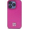 DKNY PU Leather Repeat Pattern Stack Logo Magsafe Zadní Kryt pro iPhone 15 Pro Max Pink