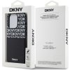DKNY PU Leather Repeat Pattern Card Pocket Zadní Kryt pro iPhone 15 Pro Max Black