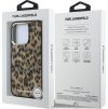 Karl Lagerfeld IML Leopard MagSafe Zadný Kryt pre iPhone 15 Pro Max Brown