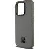 DKNY PU Leather Stack Logo Magsafe Zadní Kryt pro iPhone 15 Pro Max Grey