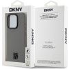 DKNY PU Leather Stack Logo Magsafe Zadní Kryt pro iPhone 15 Pro Max Grey