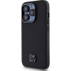DKNY PU Leather Stack Logo Magsafe Zadní Kryt pro iPhone 15 Pro Max Black