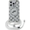 Karl Lagerfeld IML Monogram Crossbody K&CH Heads MagSafe Zadní Kryt pro iPhone 15 Pro Max Transparent