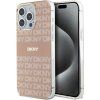 DKNY PC/TPU Repeat Pattern Tonal Stripe Magsafe Zadní Kryt pro iPhone 15 Pro Max Pink