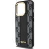 DKNY PU Leather Checkered Pattern Magsafe Zadní Kryt pro iPhone 15 Pro Max Black