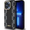 DKNY PU Leather Checkered Pattern Magsafe Zadní Kryt pro iPhone 15 Pro Max Black