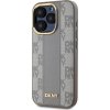 DKNY PU Leather Checkered Pattern Magsafe Zadní Kryt pro iPhone 15 Pro Beige