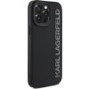 Karl Lagerfeld 3D Rubber Glitter Logo Zadní Kryt pro iPhone 15 Pro Black