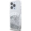 DKNY Liquid Glitter Arch Logo Zadní Kryt pro iPhone 15 Pro Transparent