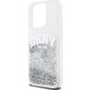 DKNY Liquid Glitter Arch Logo Zadní Kryt pro iPhone 15 Pro Transparent