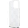 DKNY Liquid Glitter Checkered Pattern Zadní Kryt pro iPhone 15 Pro Transparent