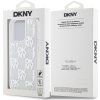 DKNY Liquid Glitter Checkered Pattern Zadní Kryt pro iPhone 15 Pro Transparent